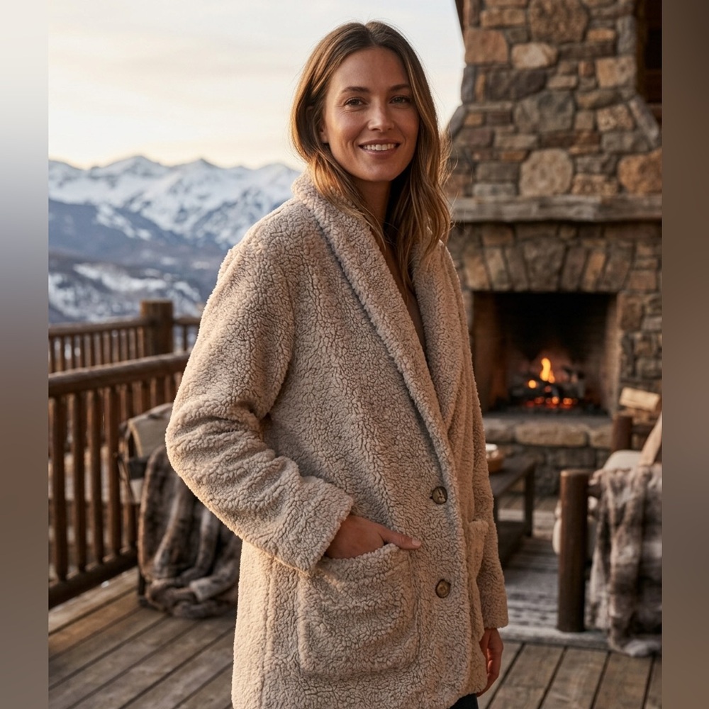 Vintage Kristen Blake Aprés Teddy Bear Jacket | Size Medium